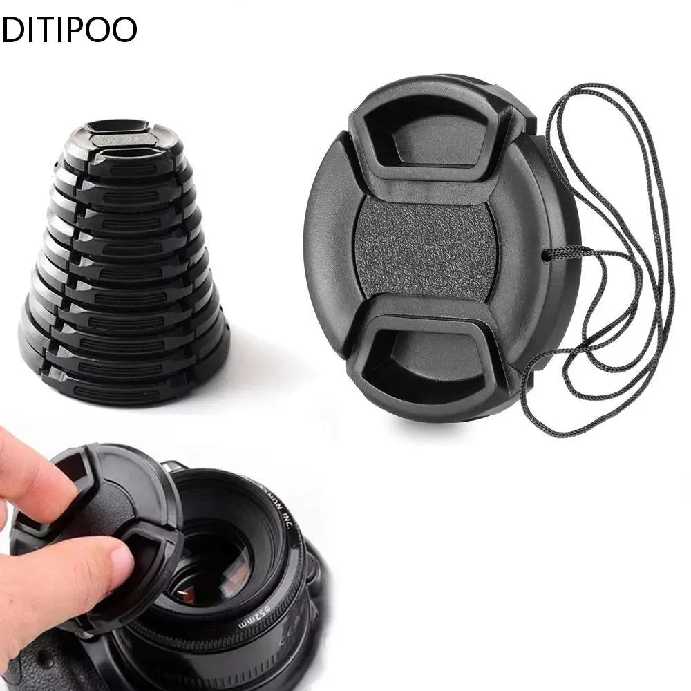 Snap-on Camera Front Lens Cap Cover Protector 37 40.5 43 46 49 52 55 58 62 67 72 77 82 MM for Can Leica Nikon Len Cap Olypums Oasis Select