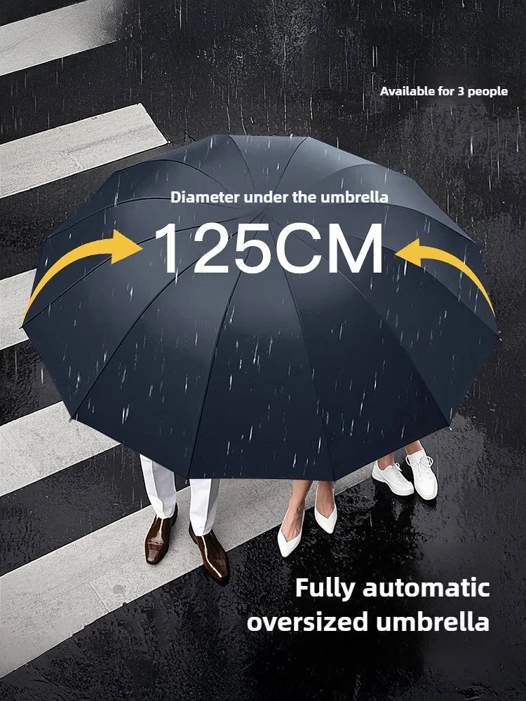 Fully Automatic Umbrella Enlarged Thickened and Reinforced Large Folding Umbrella for Heavy Rain Oasis Select