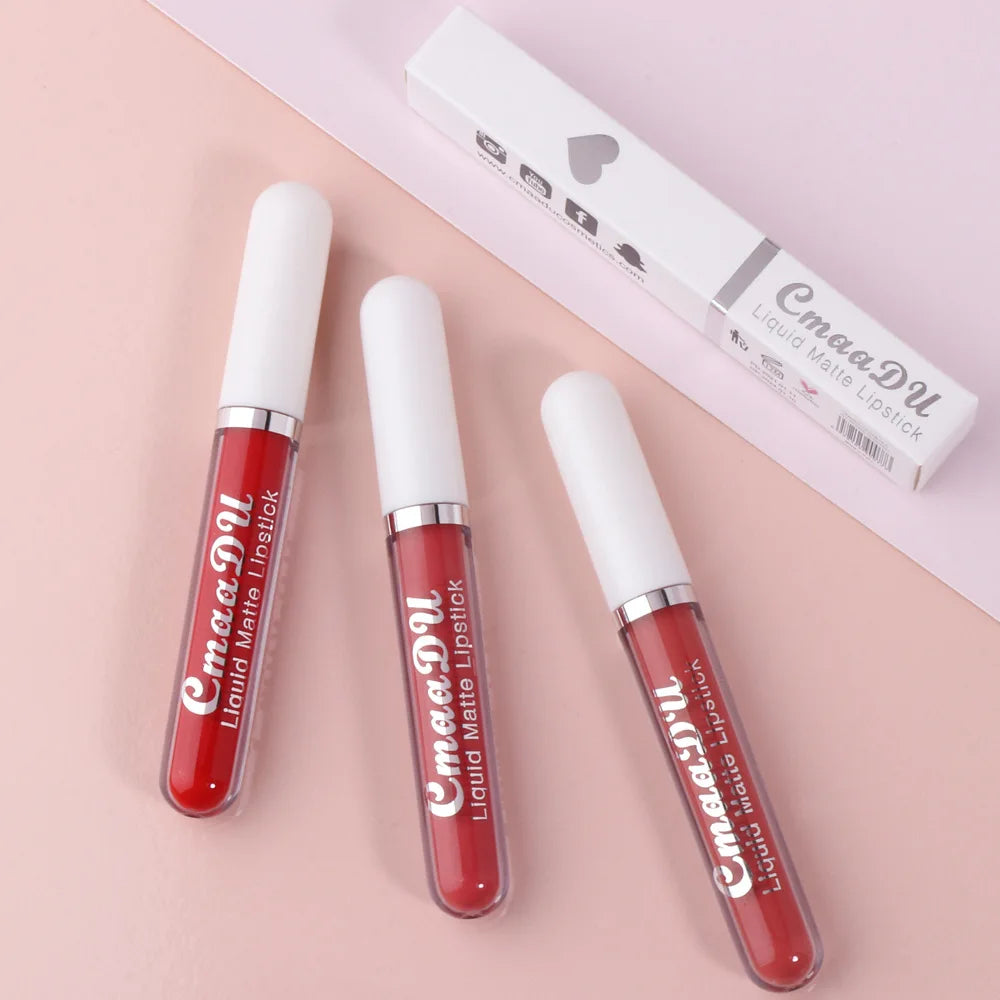 CMAADU 18-Shade Matte Waterproof Long-Lasting Lip Gloss