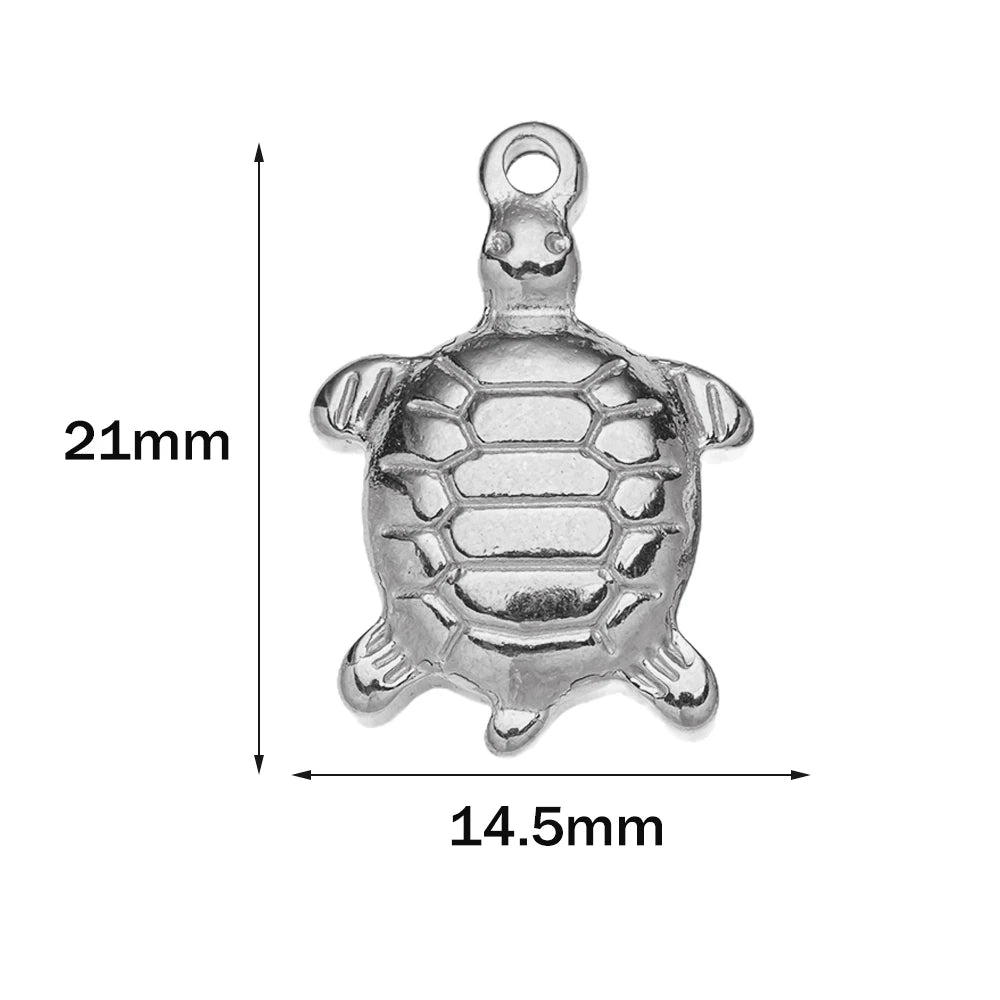 Stainless Steel Summer Beach Charms Starfish Seashell Conch Pendants