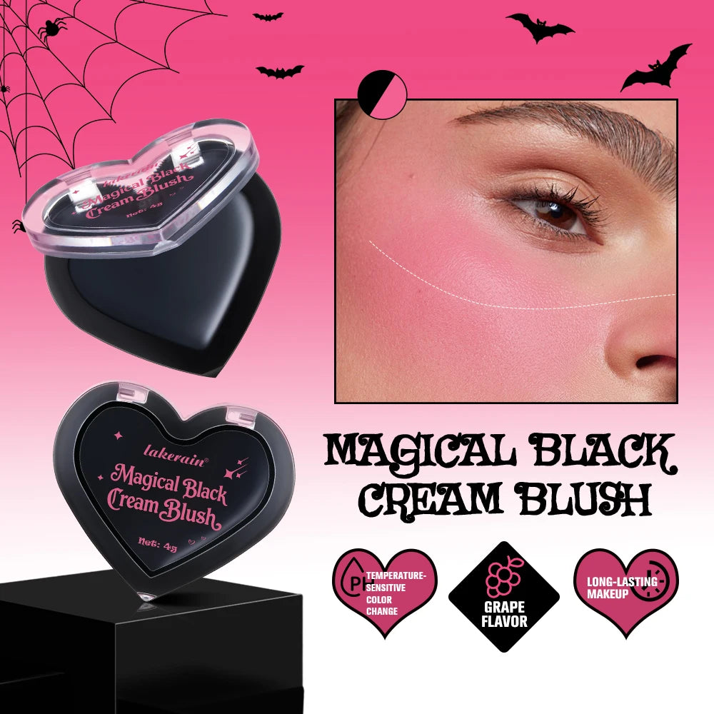 Magic Black PH Color-Changing Cream Blush | Cheeks Lips Eyes Color-Changing Cream Blush Oasis Select
