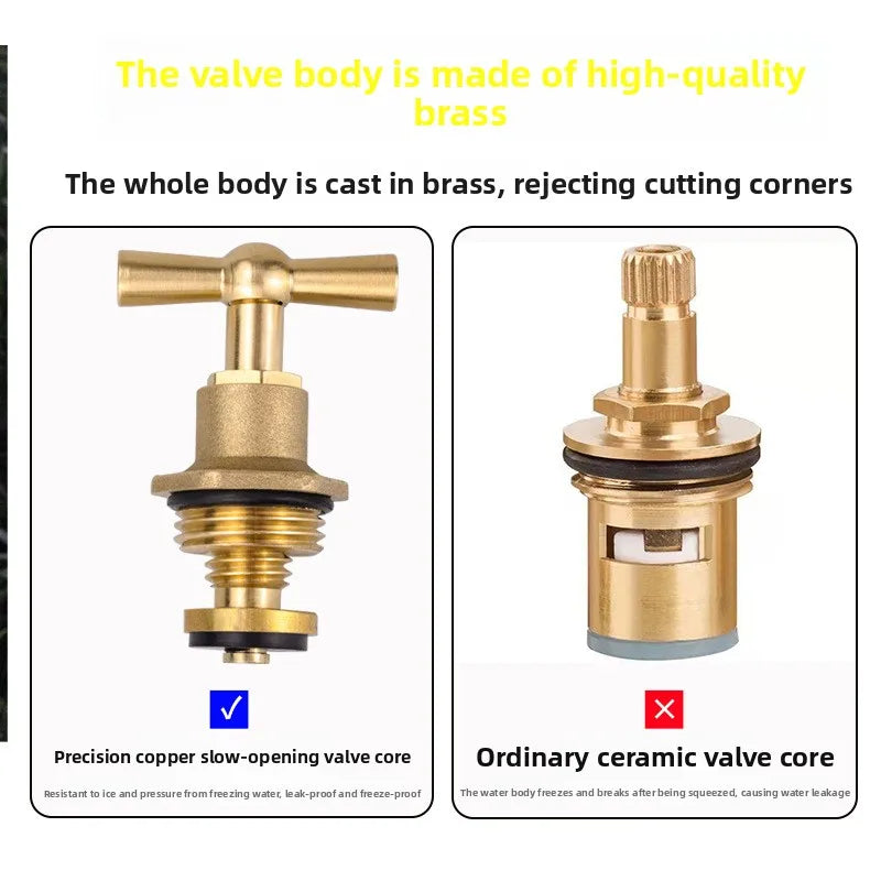 copper Slow Boiling Faucet, Male Thread Bronze Antique Brass with Handle, Faucet Petcock Tap Oasis Select