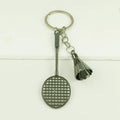 1PC Alloy Badminton Racket Keychain Sports Souvenir Pendant Car Bag Decoration Key Chain Home Decoraction Sport Style Oasis Select 06