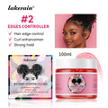 Lakerain Strong Styling Hair Gel Long Lasting Control Edge Gel Smoothes Nourishes Hair Curl Enhancement Strong Hold Hair Gel Oasis Select 01 BLACK