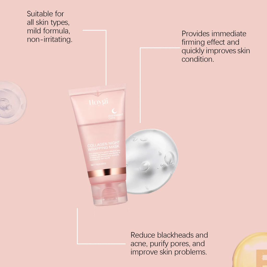 Hoygi Collagen Peel-Off Overnight Face Mask – Firming & Hydrating Overnight Peel-Off Mask Oasis Select