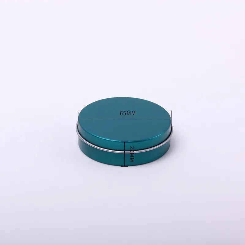Round Tin Box – Refillable Metal Storage Jar for DIY & Travel
