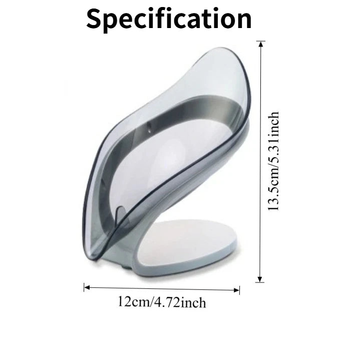 2pcs Self Draining Soap Dish with Suction Cup Jaboneras Para Baños Modernos Leaf Design Bar Soap Dish for Shower Sink Kitchen Oasis Select