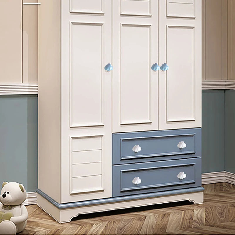 Nordic Children's Room Ceramic Wardrobe Pure Brass Matte Handles Drawer Furniture Cute Cloud Cabinet Door Handle Knobs Oasis Select