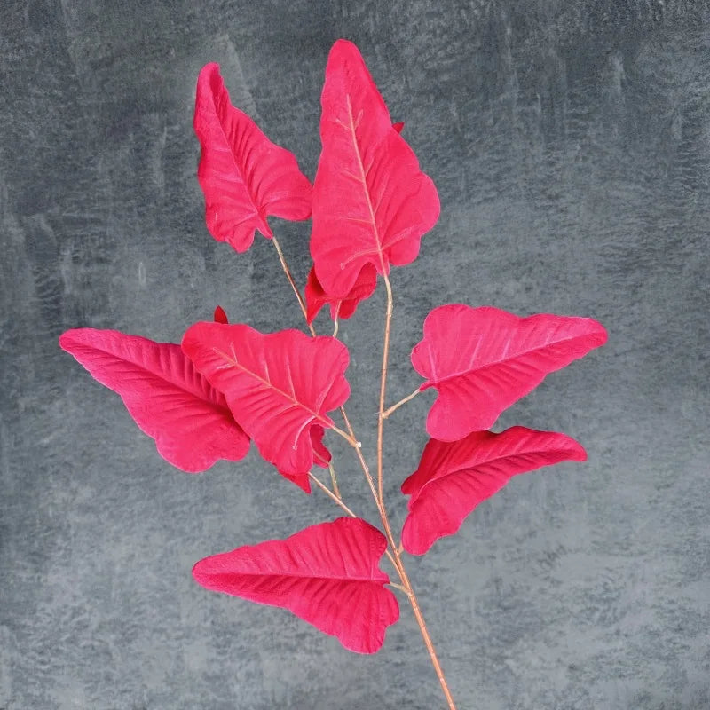 80cm Simulated Large Orange Leaf Decoration Garden Bonsai Simulated Dried Flower Wall Decoration Shooting Props Home Decoration Oasis Select MMH