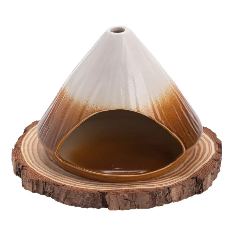 Ceramic Palo Santo Sticks Holder Incense Burner Sage Incense Holders with Chimney Ash Catcher Tray for Meditation Yoga Room Oasis Select set
