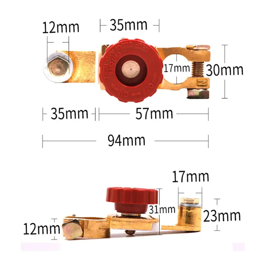 Quick Release Battery Isolator Switch Universal Power-off Terminal Switch Heavy Duty Cut Off Protector for Car Motorcycle Truck Oasis Select
