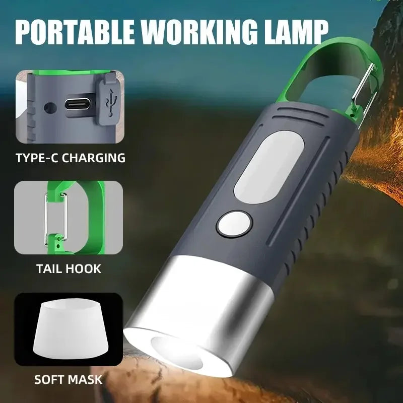 Mini High Power LED Flashlight Camping Light with 3 LEDs And Side Lights Telescopic Zoom Waterproof Lampshade Oasis Select