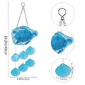 Blue Turtle Glass Wind Chime A Fresh and Creative Handcrafted Decorative Hanging Piece for Doors and Windows Oasis Select Blue