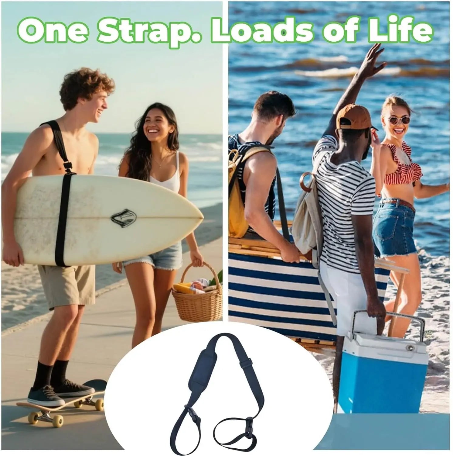 1/3PCS Camping Chair Straps Adjustable Beach Carry Handle Heavy Duty Replacement Universal Folding Chair Outdoor Picnic Gear Oasis Select