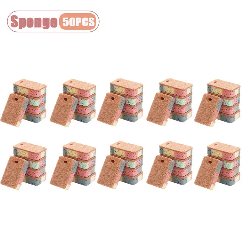 Dual Sided Dish Sponge Colorful Cellulose Sponges for Kitchen Utensil Cleaning Scouring Pads Household Cleaning Tool Oasis Select Sponge-50PCS