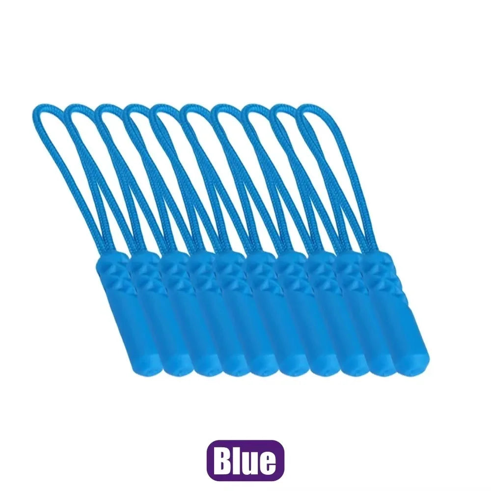 10/20pcs Rucksacks Zip Cord Replacement Clip For Coats Jackets Pull Puller Tent Zippers Pull Rope Zipper Puller Zipper Rope Oasis Select 10pcs blue