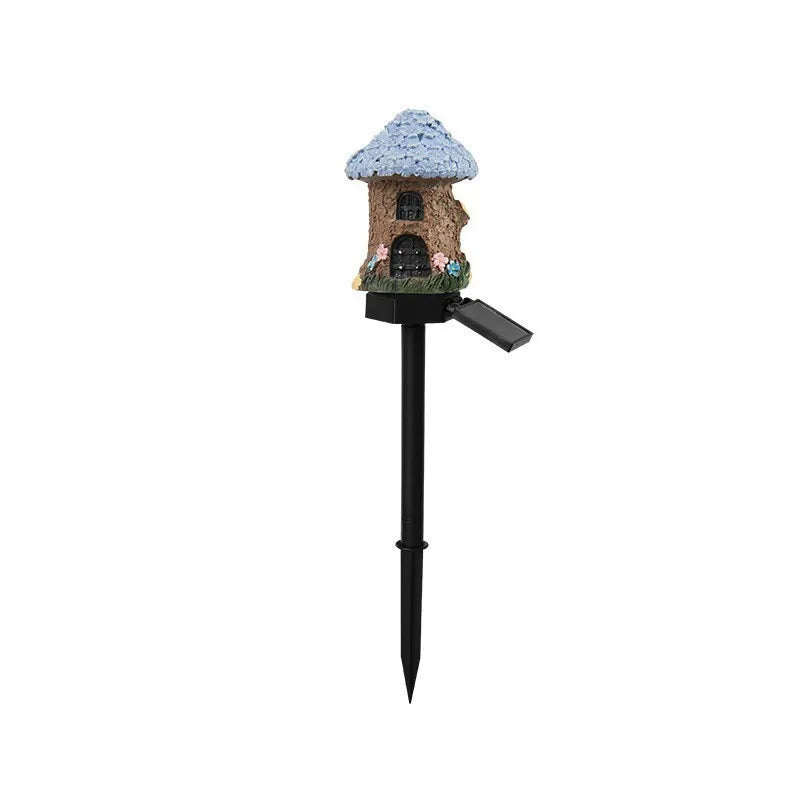 Solar Outdoor Resin Owl Lamps, Resin Animal-shaped Decorative Lamps, Garden Lamps, and Villa Lamps Oasis Select Blue House