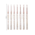 7PCS Aluminum Crochet Hooks Set 2.0-5.0mm Hand-made DIY Knitting Tools Single-headed Colorful Clear Handles Knitting Crochet Oasis Select Transparent 7PCS