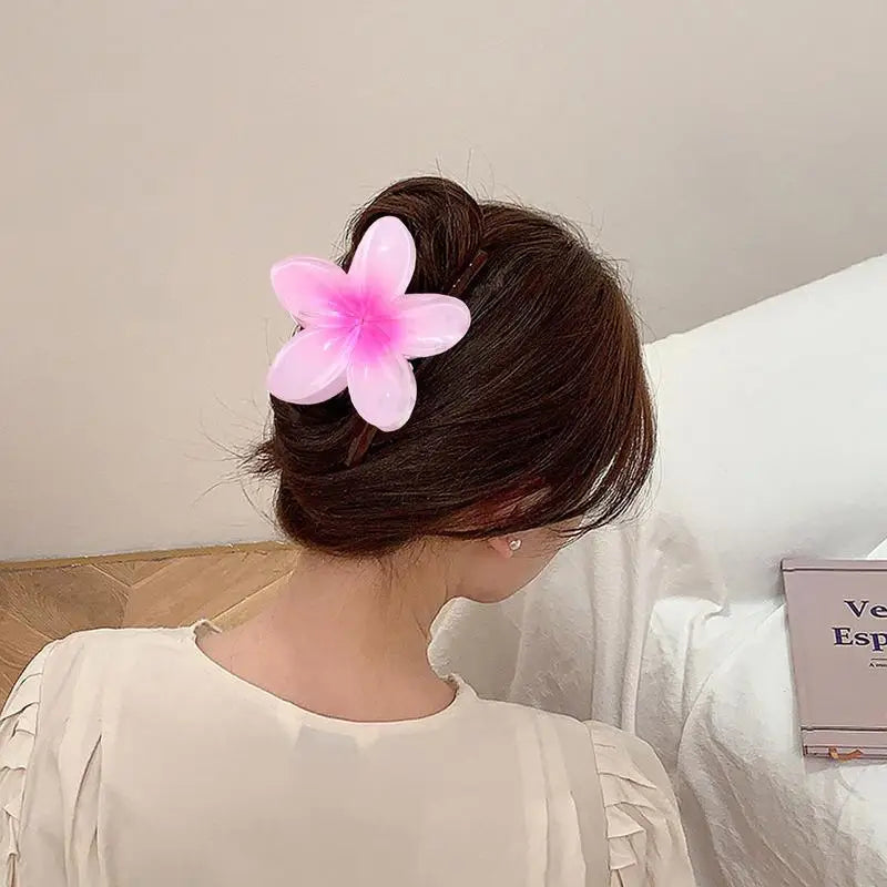 2025 New Vacation colorful Egg Flower Hair Clips Hawaii Beach Claws Bohemian Hairpin for Girls Oasis Select