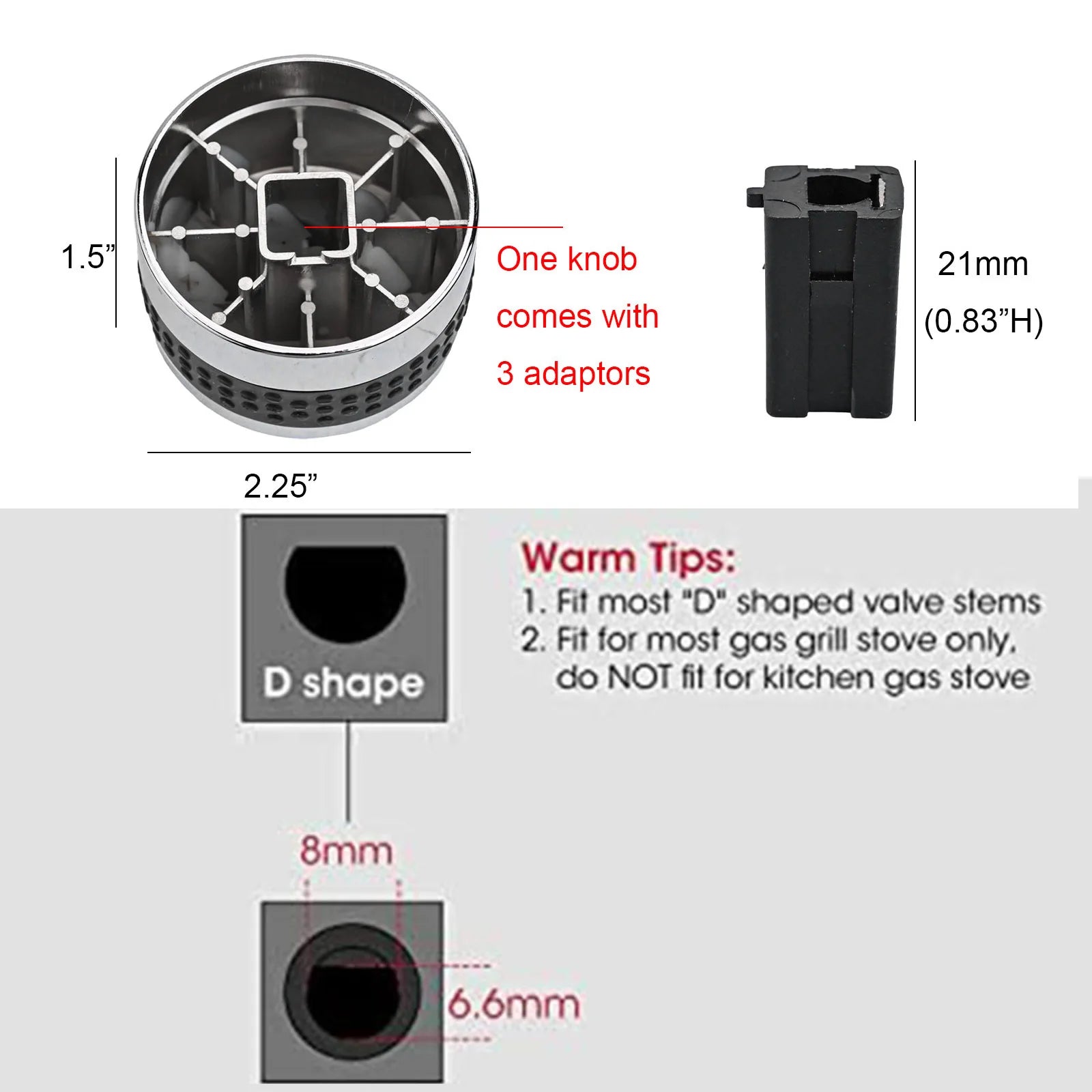 3/5/6PCS Gas Grill Control Knobs BBQ Gas Stove Switch Knob Replacement For BBQ Grills Rotary Switch Kitchen Parts Oasis Select