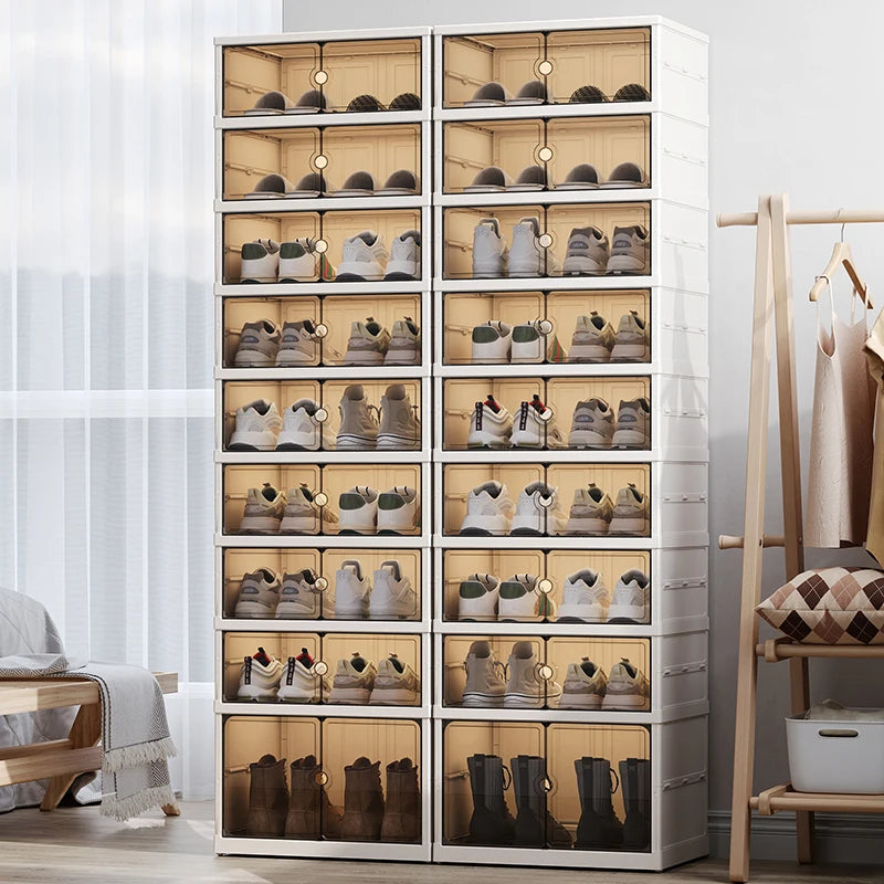 Foldable Shoe Box,One-piece|Magnetic Switch,Multi-style & Sizes|Wheeled,Living Room & Bedroom Use|Home,Shoe Storage Boxes Oasis Select