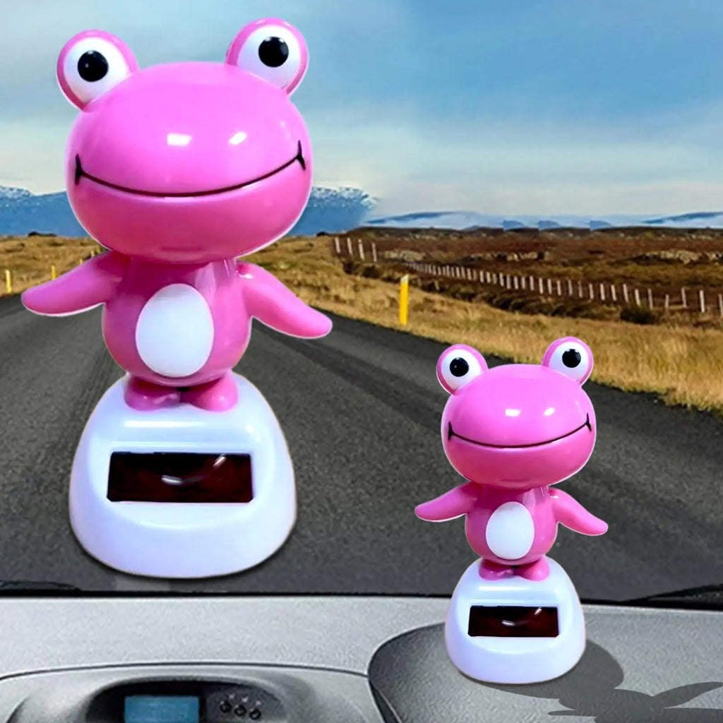 car Dashboard Accessories Frog Dashboard Center Console Ornament Solar Powered Auto Interior Decoration for Automobile Vehicle Oasis Select