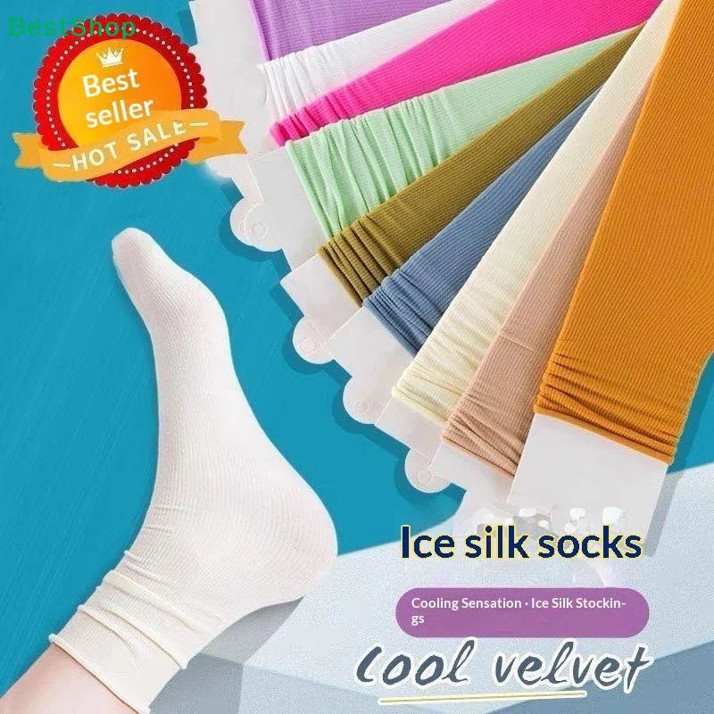 Women's Colorful Cotton Slouch Socks – Breathable Summer Crew