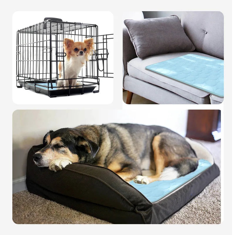 Summer Ice Silk MATS for Pets Cat and Dog Beds Super Large Dog All-season Floor MATS Cat and Pet Ice MATS Ice Beds Dog Beds Oasis Select