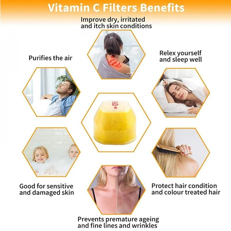 Shower Head With Vitamin C,High Pressure Shower Head Water Saving,SPA Shower Head,Water Massage Shower Bathroom Accessories Oasis Select