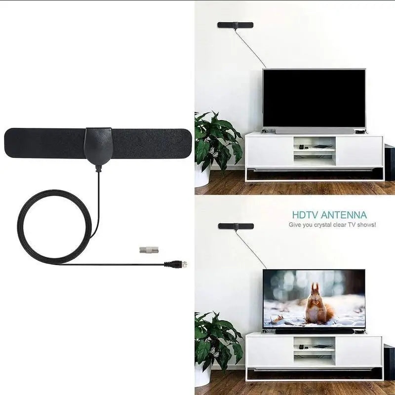Mini DVB-T2 high-gain digital television antenna – an amplifier antenna designed for 1080p digital HD television use in indoor e Oasis Select