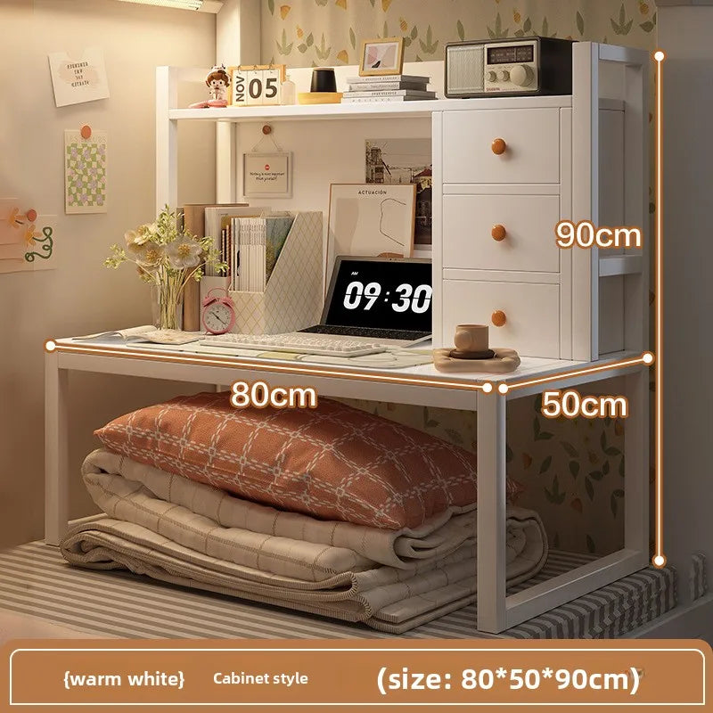 Multi-functional Bed Computer Desk Desk Bookshelf Bedside Notebook Table Oasis Select Cabinet door B