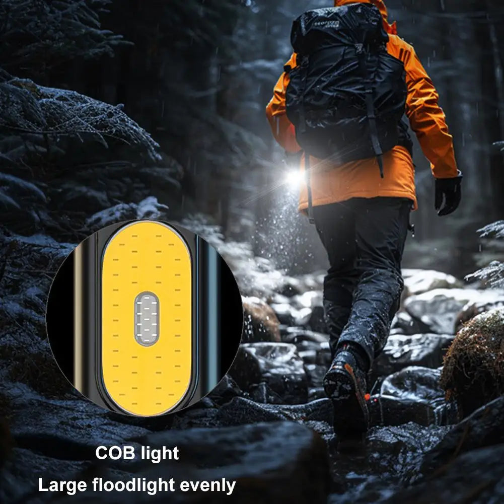 Mini USB-C Rechargeable Keychain Flashlight – 600 Lm COB LED