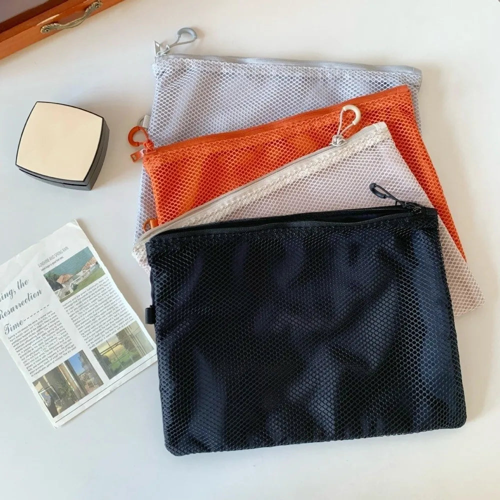 Mesh Makeup Storage Bag | Zipper Travel Cosmetics Organizer