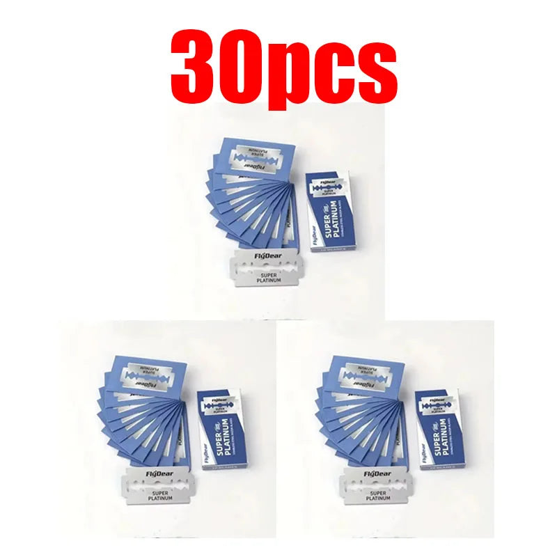Safety Stainless Steel Men'S Razors Blades Classic Double Edge 10-60PCS Razor Blades For Professional Barber Hair Removal Tools Oasis Select 30pcs