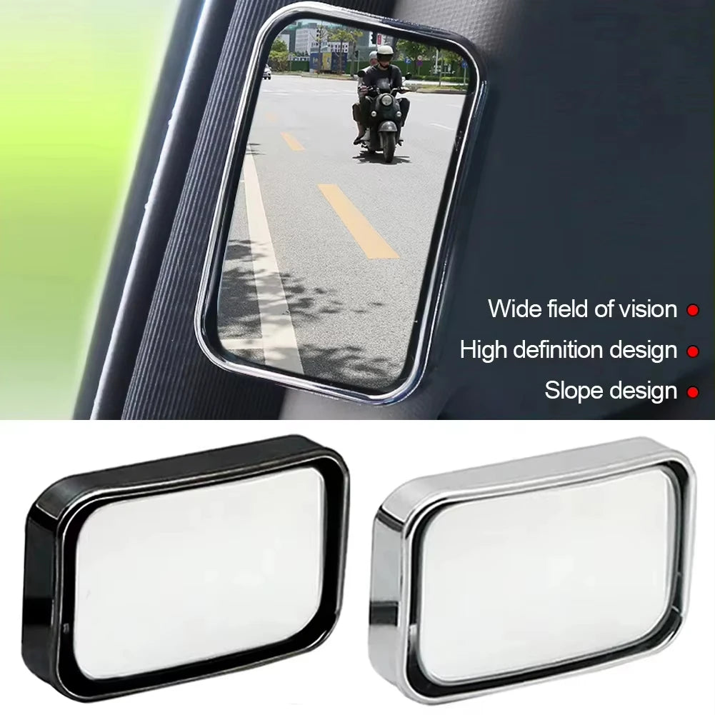 Car Blind Spot Wide-Angle Convex Mirror 2-Pack | HD Glass