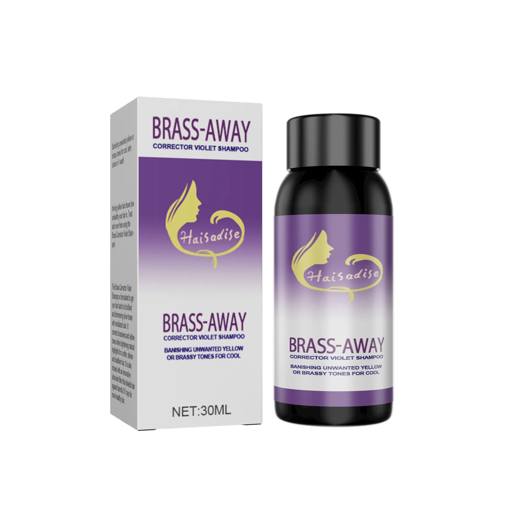 Gray Color Fixing Hair Dye Shampoo Fading Non-irritating Yellow Bleach for Hair Rapair Cover Grey Purple Shampoo for Blonde Hair Oasis Select 30ml Boxed