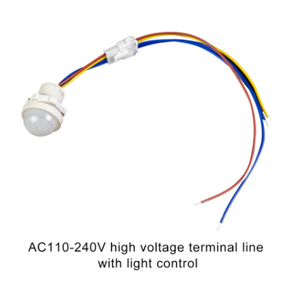DC12-24V AC110-240V LED Closet PIR Sensor Detector Smart Switch LED PIR Infrared Motion Sensor Detection Automatic Light Switch Oasis Select AC110-240V A