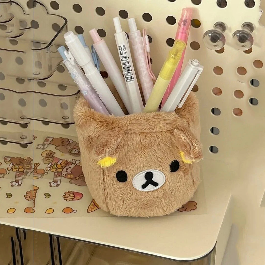 Plushes Pencil Holder Cosmetics Pen Container Kawaii Desk Accessories Office Organizer Kid Stationery Storage Box Gift Oasis Select