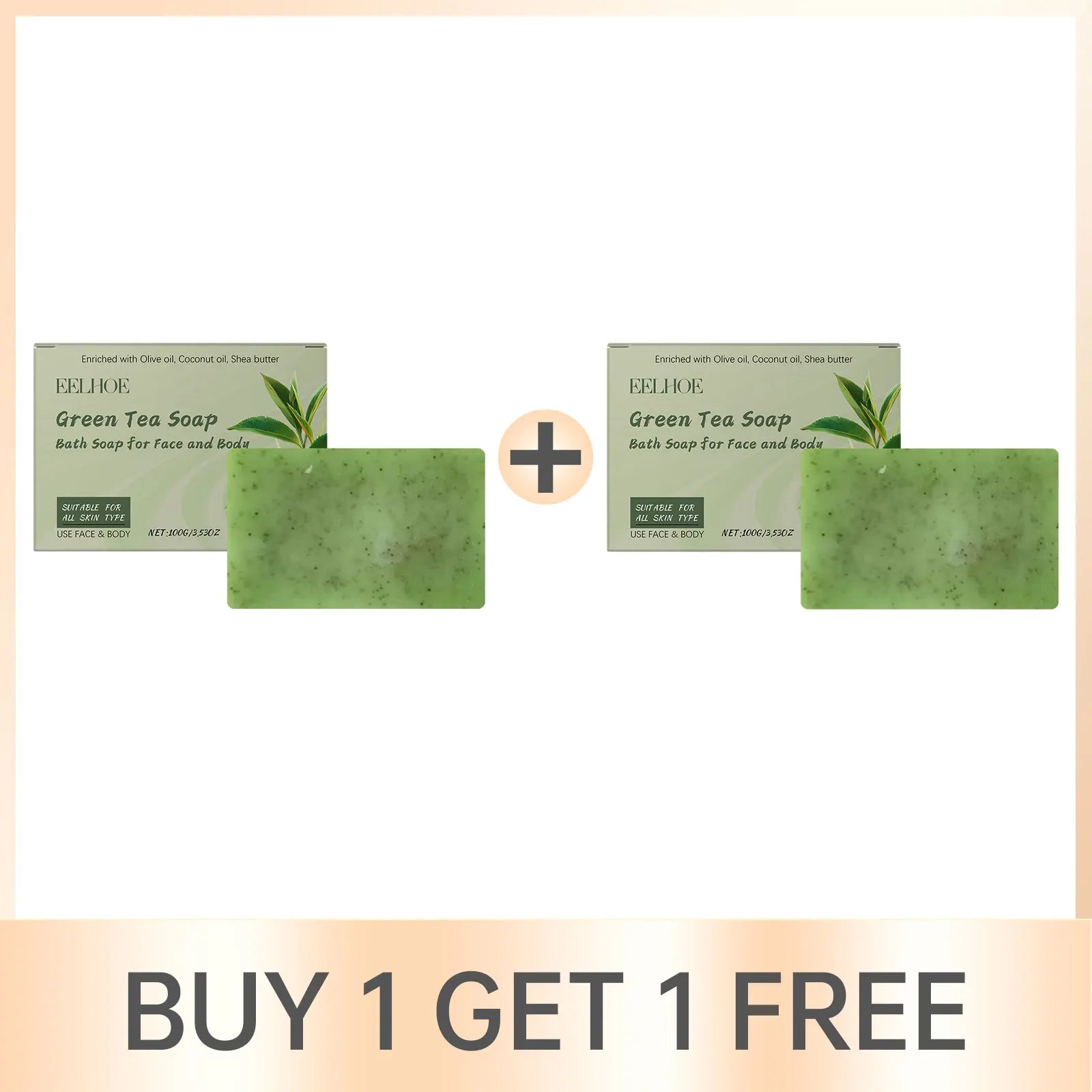 Green Tea Soap Oil Control Reduce Dryness Remove Dead Skin Deep Cleansing Moisturizing Refreshing Anti Acne Smooth Bath Bar Soap Oasis Select Buy 1 Get 1 Free