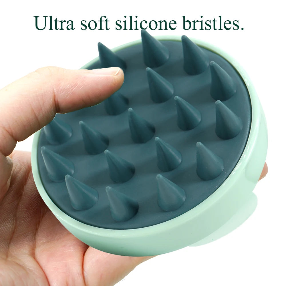 Silicone Scalp Massage Brush & Shampoo Scrubber
