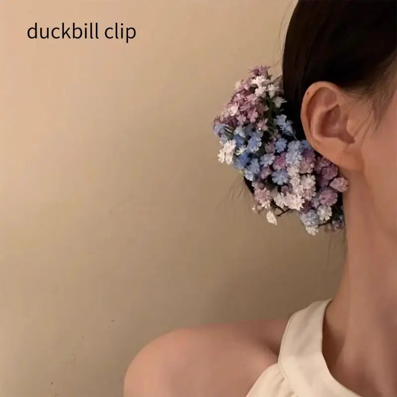 Baby's Breath Flower Hair Clip – Elegant Bridal Hairpin Floral Hair Clip Oasis Select A6