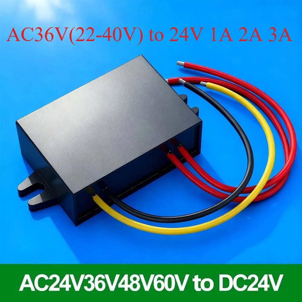 AC24V to DC 24V AC36V(22-40V) to 24V 1A 2A 3A Voltage Reduction Module IP68 Waterproof Rating AC-DC Power Converter Oasis Select