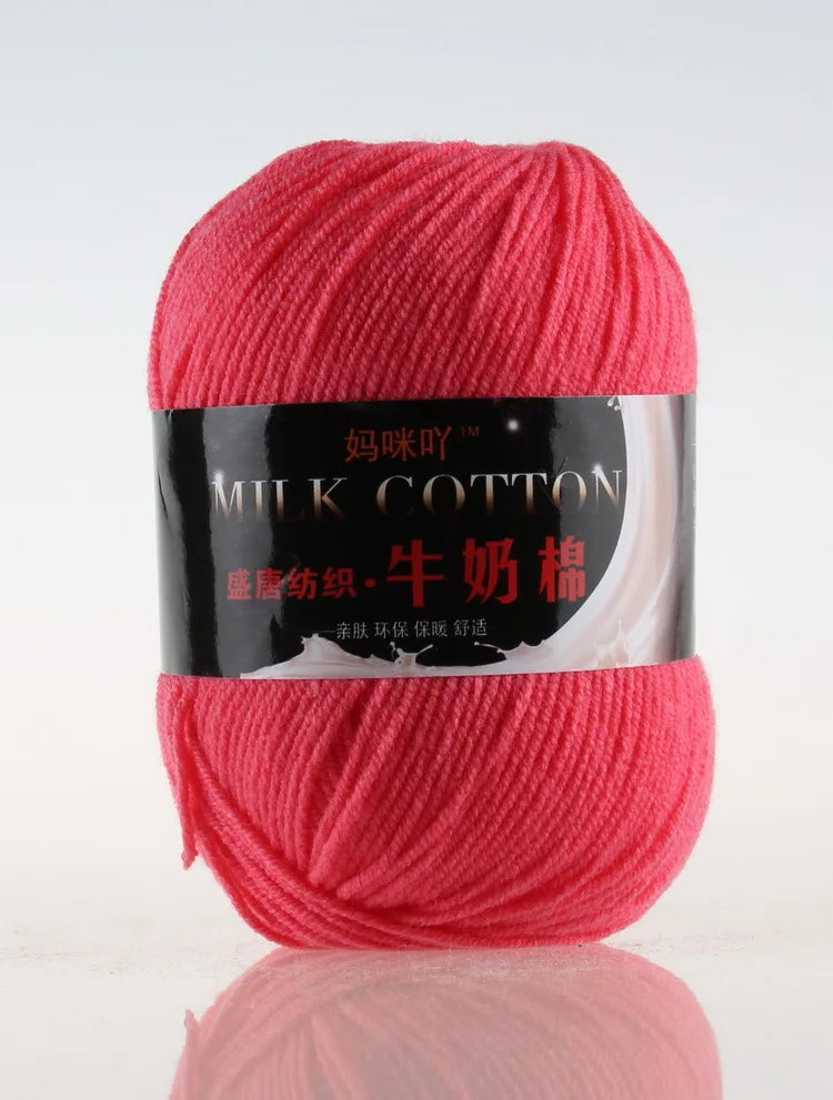 DIY Three Strands Graded Section Dyed Wool Medium Fine Cotton Thread