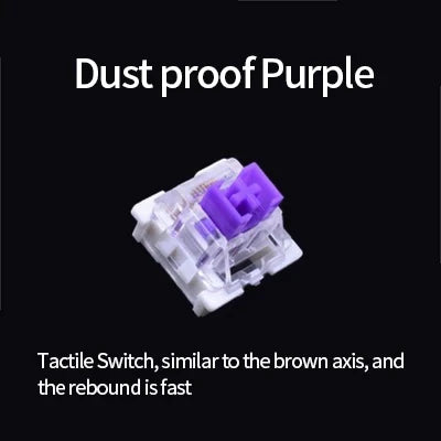 70/30/30pcs Dustproof Switch For Mechanical Keyboard Shaft Switch Gamer Keyboard Axis Clicky Linear Tactile Silent Switches Oasis Select 70PCS Dustproof Purple