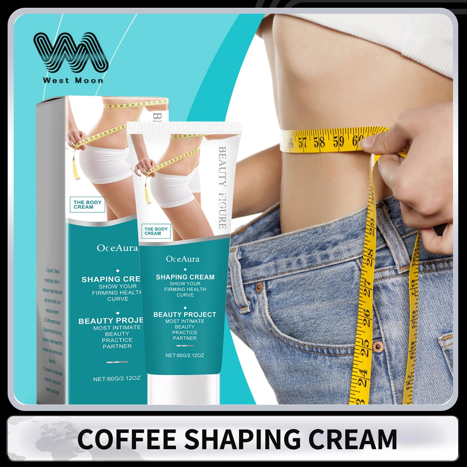 OceAura Coffee Body Firming Cream – Sculpting Lotion 60g