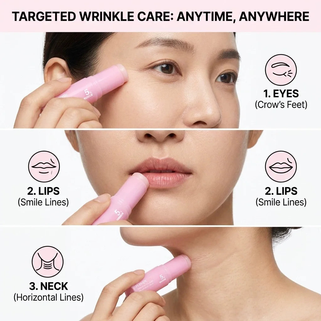 Pink collagen rich multi effect cream, a portable moisturizing stick that combines multiple effects Oasis Select