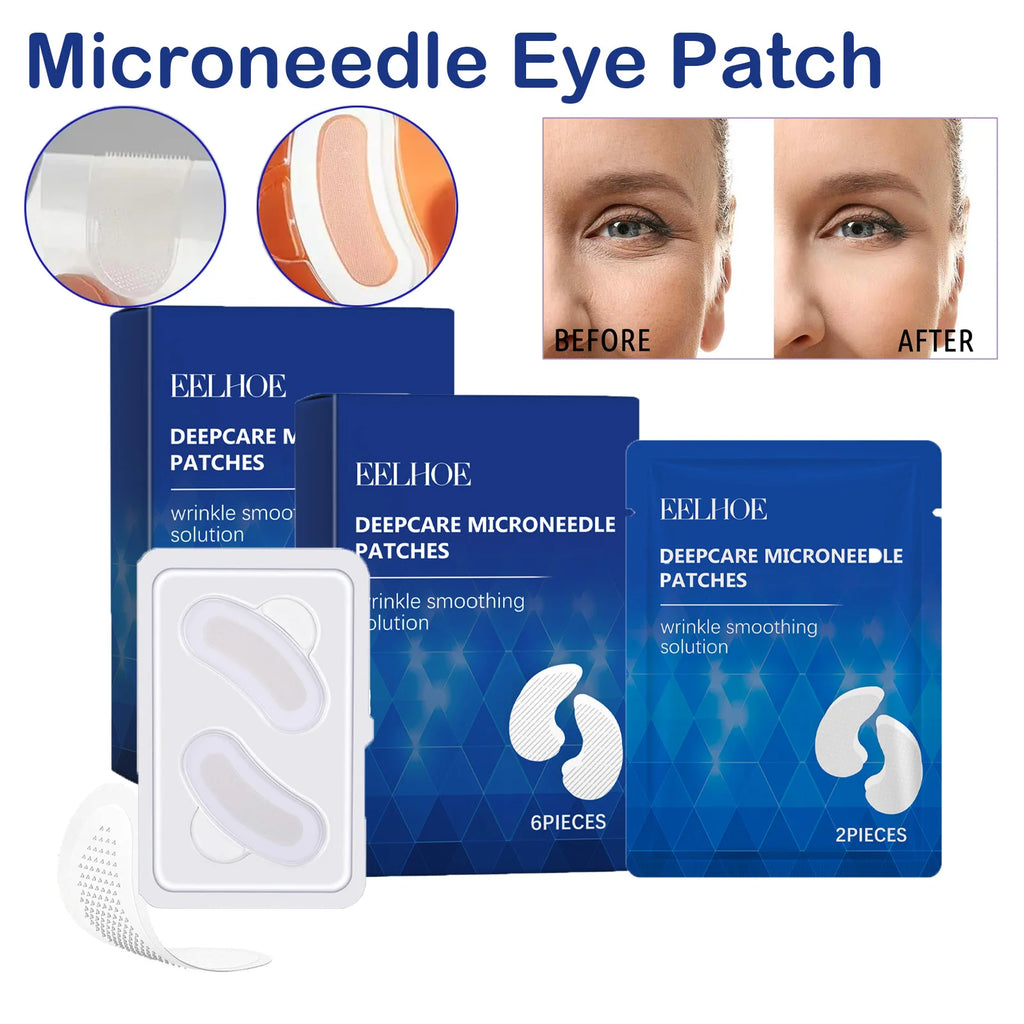 0.25mm Hyaluronic Acid Microneedle Patches Reduce Dark Circles Improve Eye Bags Puffiness Hydrating Anti-Aging Eye Care Oasis Select