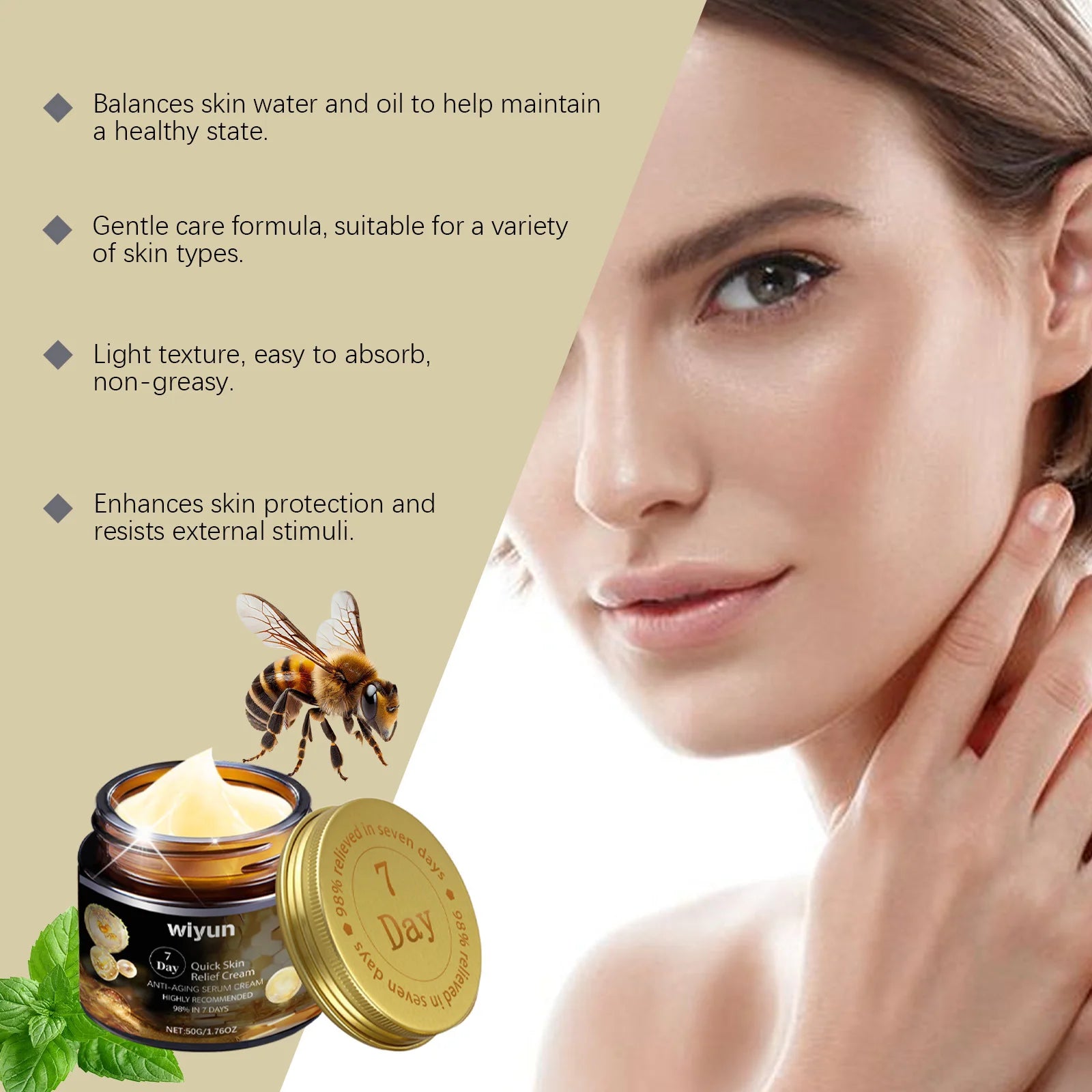 WIYUN Bee Venom Face Cream – Anti-Aging, Firming & Wrinkle Repair Anti-Aging Face Cream Oasis Select