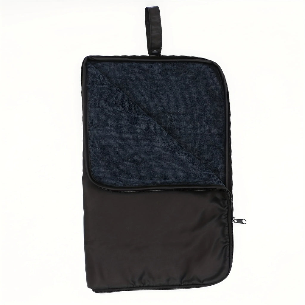 Waterproof Zipper Swimsuit Bag, Portable Beach Pool Storage Pouch Oasis Select black