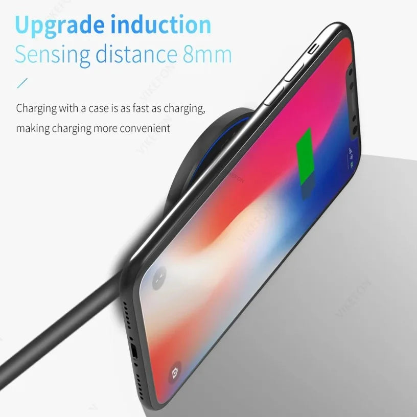 Induction LED Light Charging Station Mini Fast Wireless Charger Pad For iPhone 17 16 15 14 13 11 Pro Max For Samsung Xiaomi Oasis Select